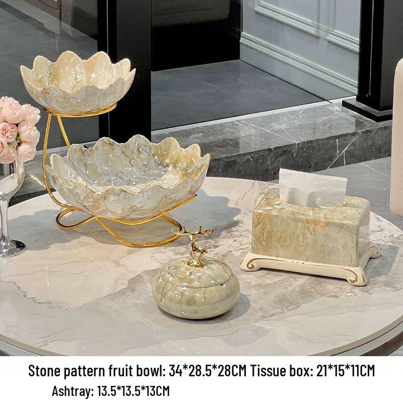 Light Luxury European Ceramic Multi-Tier Dessert & Fruit Stand