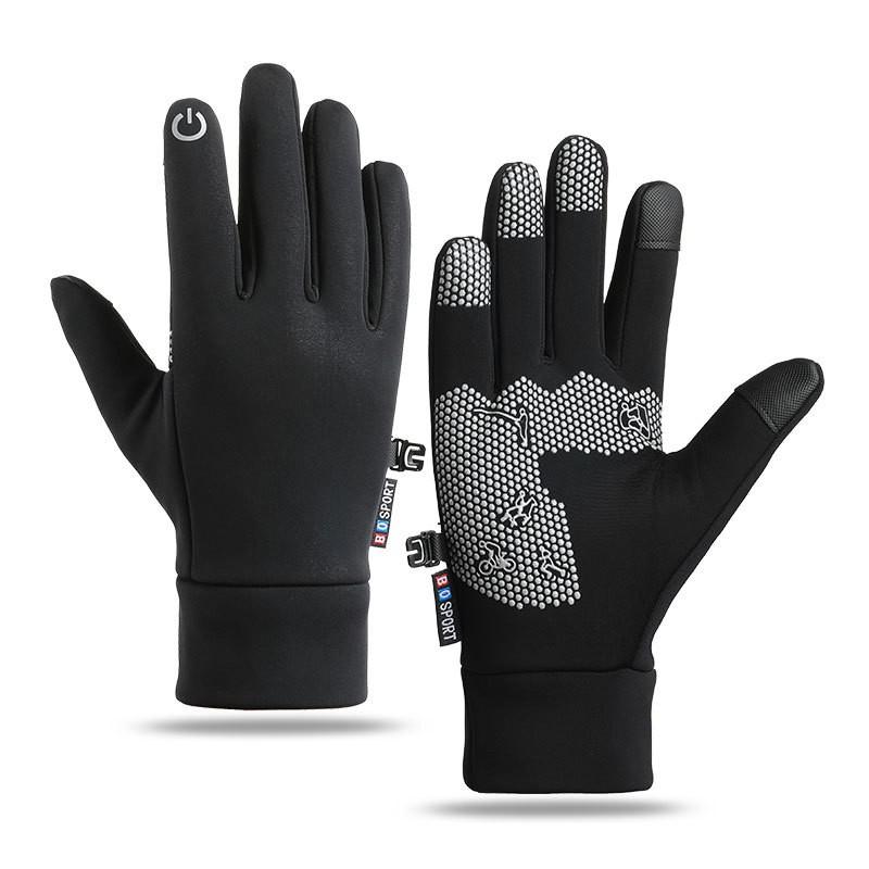 Unisex Thermal Cycling Gloves Windproof Waterproof Full Finger Biking Running Outdoor Sports Medium