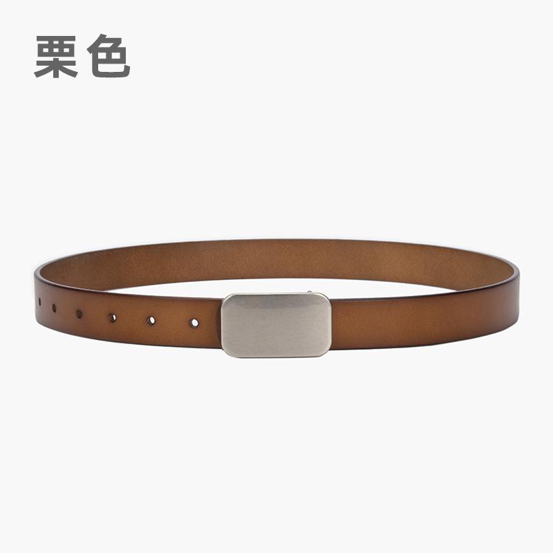 

Ремень женский простой декоративный поясной ремень джинсы ретро первый слой коровьей кожи 105cm