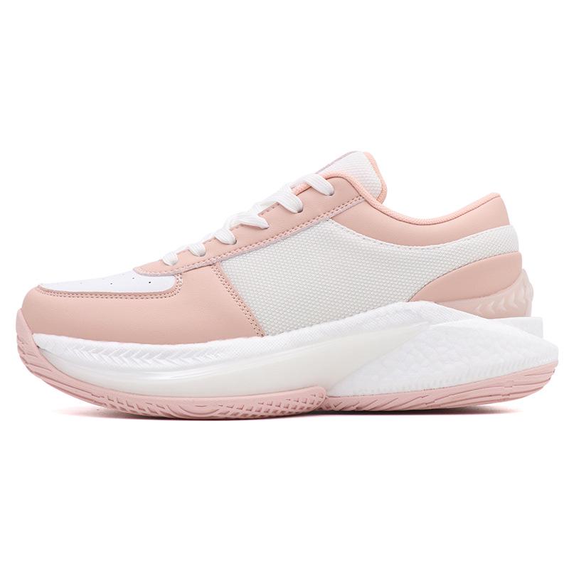 2024 White Low-Top Basketball Shoes: Non-Slip, Wear-Resistant with Shock-Absorbing Popcorn Sole & Rubber Patches for Men