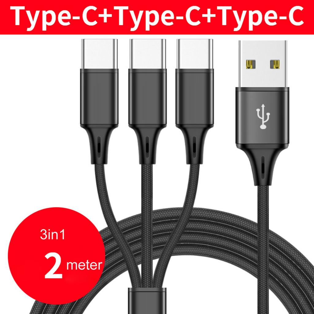USB Multi Charging Cable 3/4/5 In1 Multiple Phone Charger Cord USB C Multi Cable with Type C Port for Phones Tablets