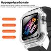 Sports Bracelet For Apple Watch Band 44mm 45mm Mod Kit Rubber Luxury Transparent Silicone Case for Iwatch Series 8 7 6 SE 5 4