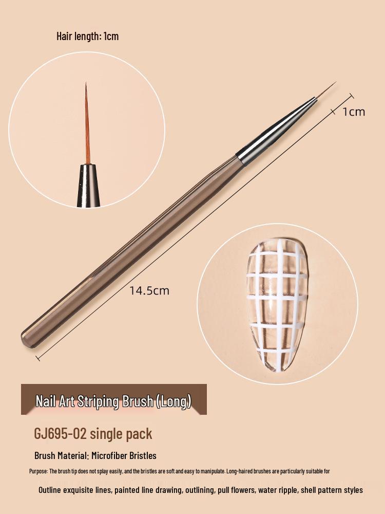 Japanese Nail Art Brush Set: Liner Gel Pens for Beginner Flower Painting & Blending