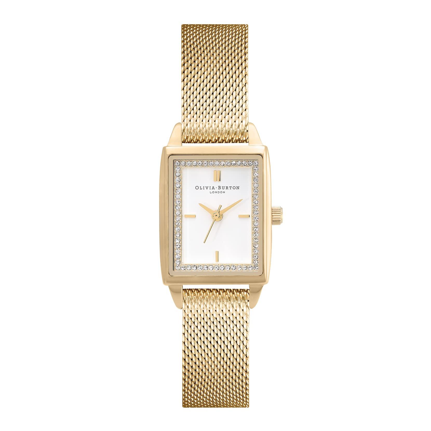 

Авторизованный дилер Olivia Burton Watch ob24000016 Townhouse 21 мм Прямоугольные часы из белого золота с сеткой [OLIVIA BURTON] Женские и