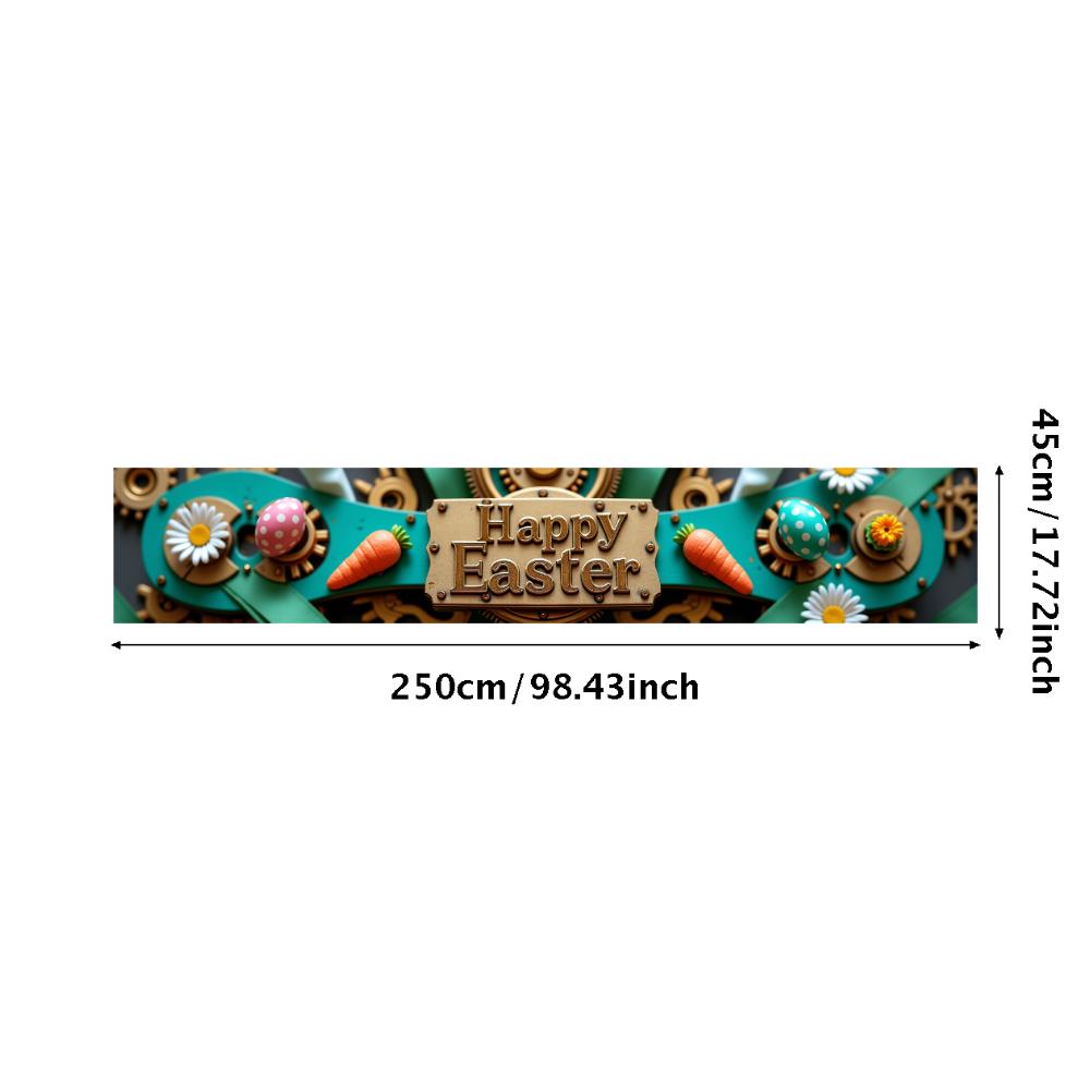 Celebration Banner Creative Happy Easter Banner Holiday Decoration Easy Setup Party Decoration For Spring Event Seasonal