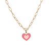 Stylish Heart Pendant Necklace In Multicolor With Elegant Design For Trendy Women Fashion Accessories