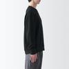 MUJI Größe AB1L7A3A Herren Doppelstrick-Sweatshirt, Schwarz, S,