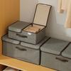 Space Saving Foldable Clothing Organizers Box Nonwoven Fabric Storage Container With Dividers And Protective Cover