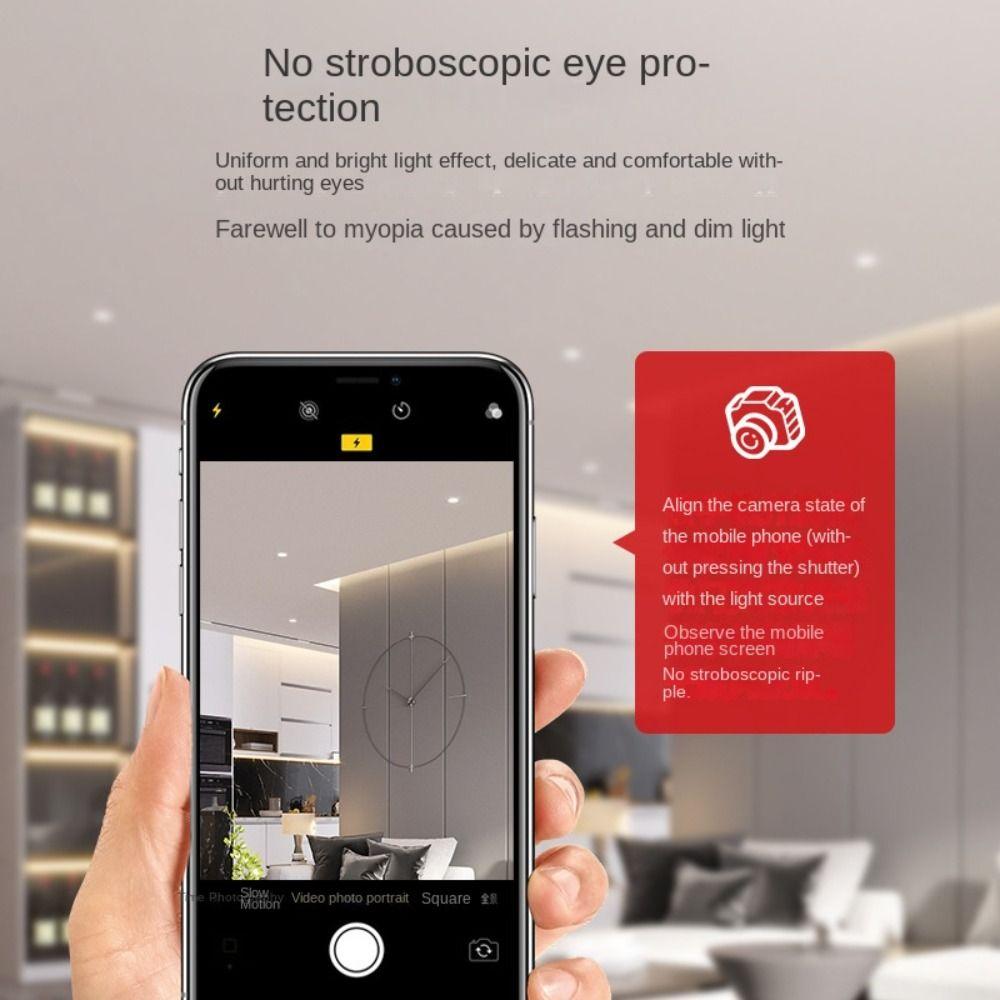 Durable Recessed LED Downlight Tricolor Dimmable Spot Light Down Lights Energy Saving Anti Glare Ceiling Spot Lights Bedroom