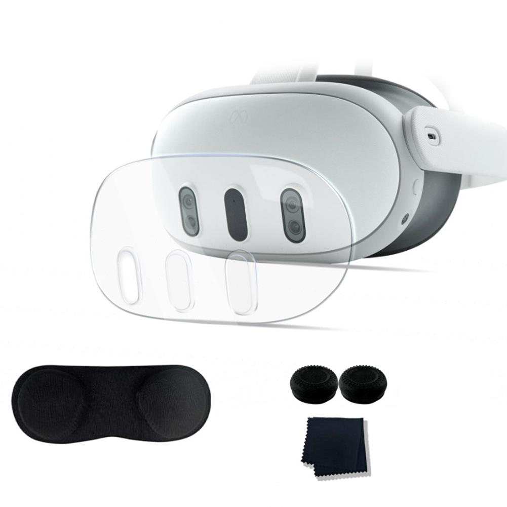10 In 1 Silicone Cover Case Set VR Shell Cover Controller Grip Cover Lens Cover Rocker Cap for Meta Quest 3 VR Headset