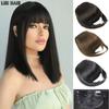 Synthetic Natural Straight Bangs High Temperature Fiber Wig For Women Clip In Full Bangs With Fringe Of Hair