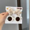 2Pcs/set Baby Bows Headband Cartoon Sunglasses Girls Beach Photography Props Toddler Hair Bands Headwear Kids Hair Accessories