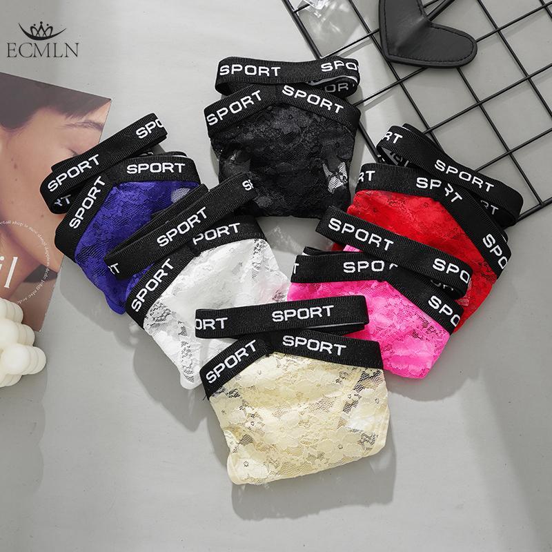 Women's Sexy T-Back Underwear Panties G-String Lace Thongs Briefs Female Fashion Letter Panties Underwear Lingerie