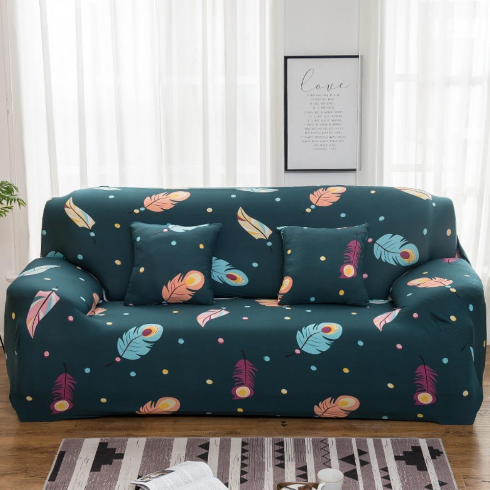 Stretchable Printed Sofa Cover Full Elastic Slipcover 4 Seasons Soft Fabric Protector