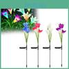 Outdoor Solar Lily Flower Lights Stunning Led Floral Garden Stake Lamps For Yard Decoration