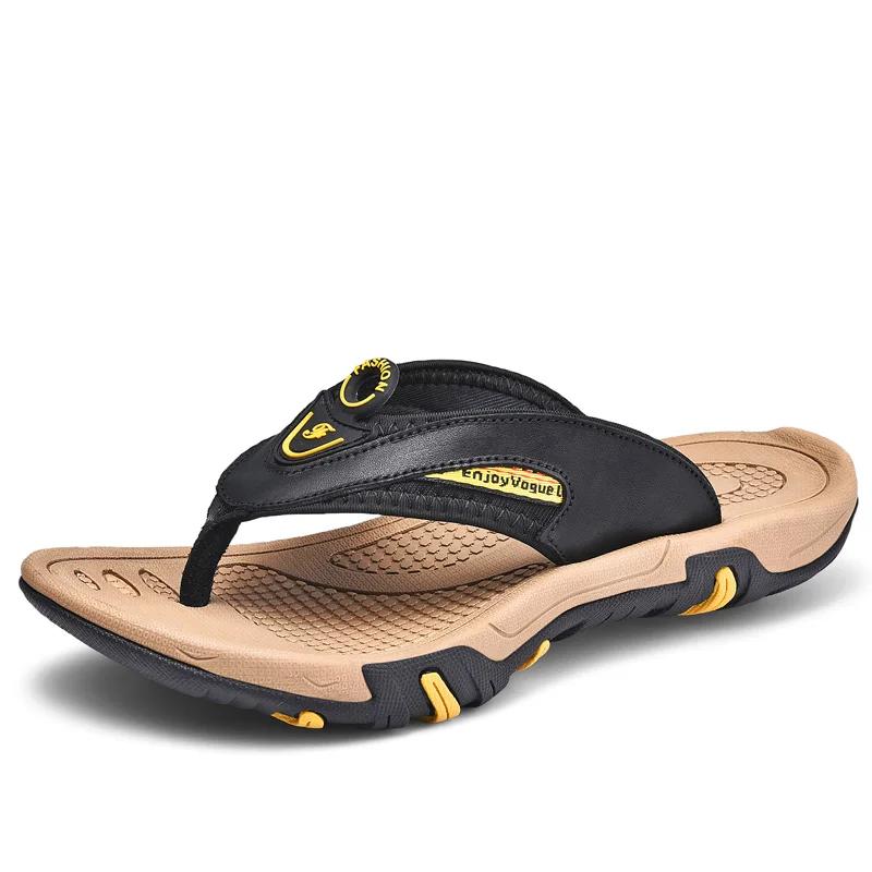 Mayba letní plážové pantofle, kožené žabky, ležérní boty pro muže, velikost 38-45