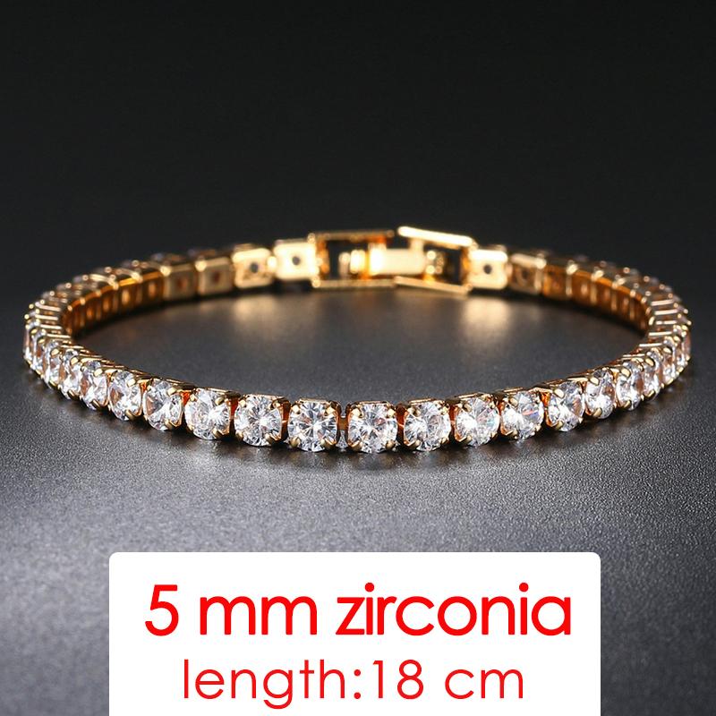ZHOUYANG Tennis Bracelet For Women Luxury Colorful Optional 2.5mm CZ Crystal Rose Gold Color Gift Fashion Jewelry KC128