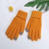 Winter Thickened Solid Color Gloves Simple and Fashionable Knitted Warm Gloves  Outdoor Couple Style Adult Gloves