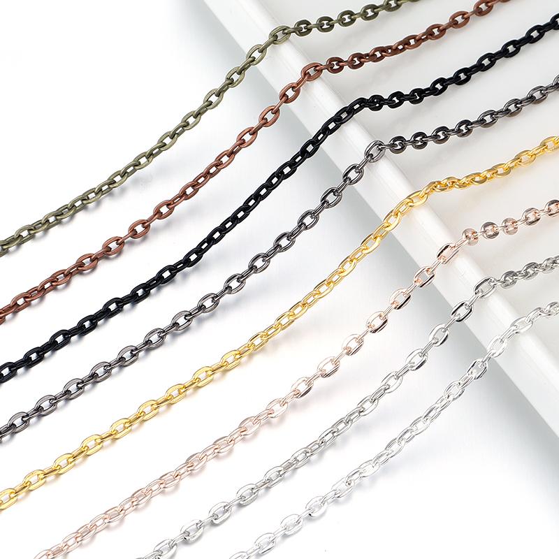 10Yards 2x3/3x4mm Iron Chains Metal Bulk Link Chains For Jewelry Making DIY Handmade Bracelets Necklace Materials Accessories