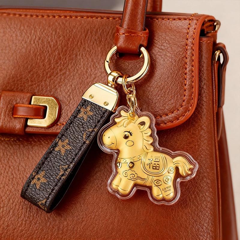 Klíčenky s koňmi 2026 Dárky k čínskému Novému roku Jarní festival Party drobnosti Klíčenky s koňskými maskoty na tašky Novoroční dekorace