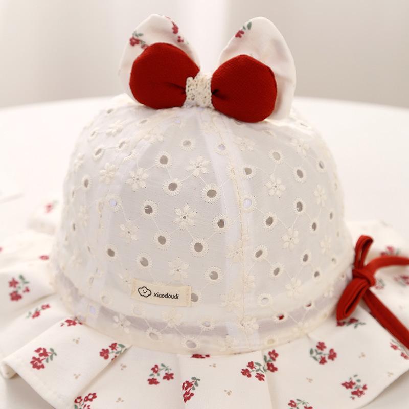 2026 Baby Girl Lace Mesh Bucket Hat - Spring/Summer Fisherman Style Sun Protection