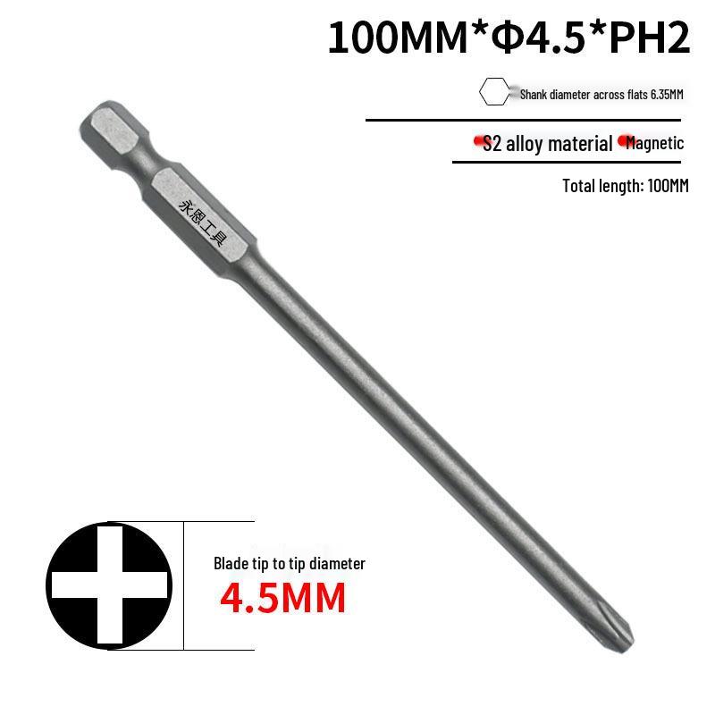S2 Steel Hardened 1/4" Magnetic Phillips Screwdriver Bit for Drill