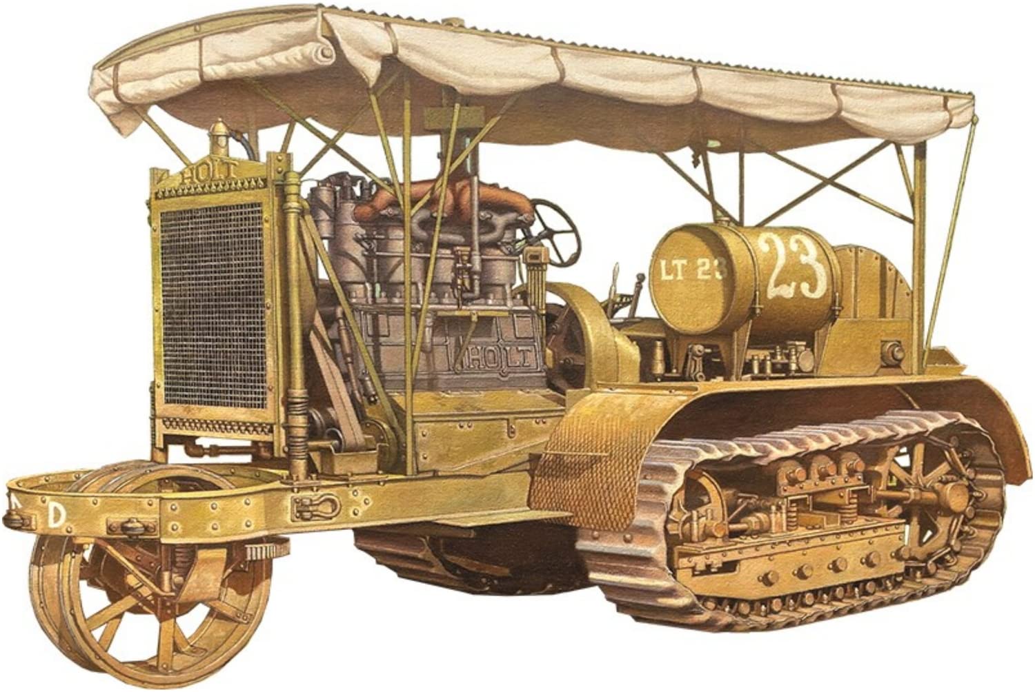 

Roden 1/35 Scale WW1 US Army Holt Type 75 Artillery Tow Tractor Plastic Model Kit RE35812