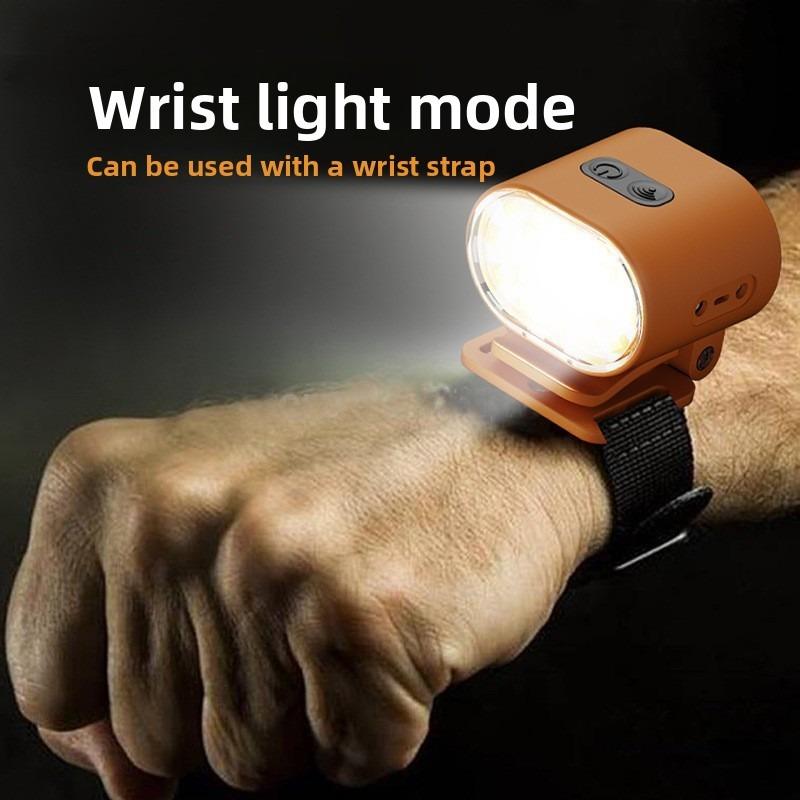 New LED Sensor Bright Headlamp, Long-Lasting Li-ion, Portable Waterproof, Clip-on Cap Light, COB Silicone for Night Running