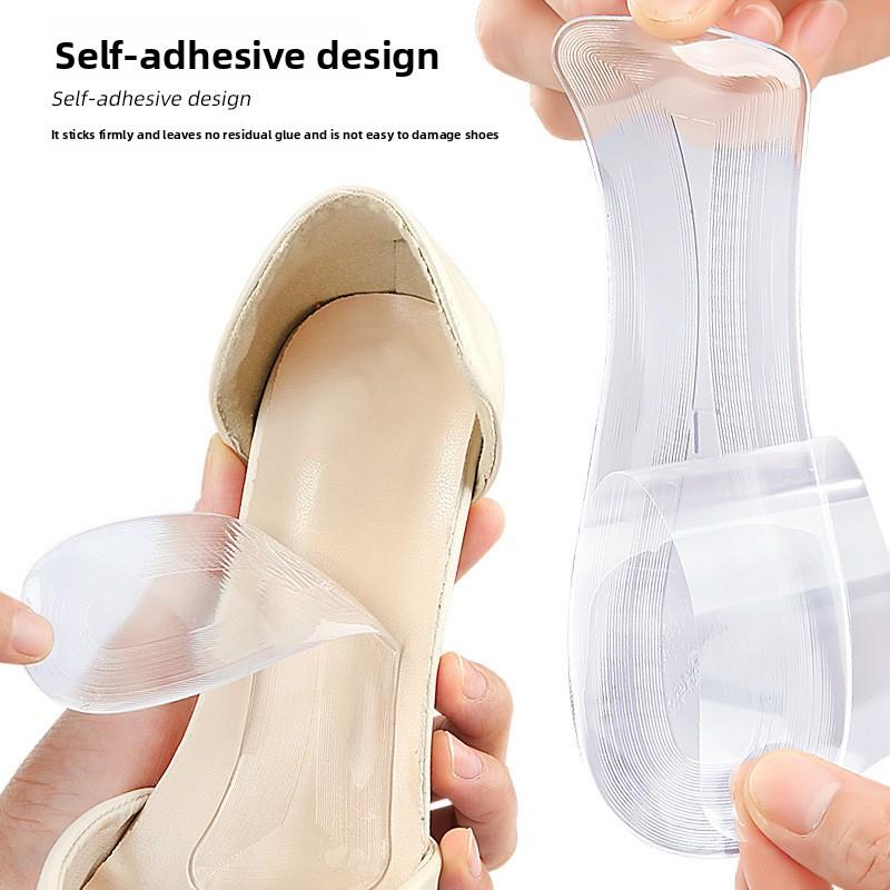 GEL Seven-point Pad High Heels Soft Self-adhesive Adjustment Size Five-point Pad Soft Sole Non-slip Shock Absorption Half-size Pad Heel Pad