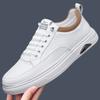 Little White Shoes New Men's  Casual Leather Shoes Men's Handmade Online Cowhide Youth Versatile Board Shoes Tide