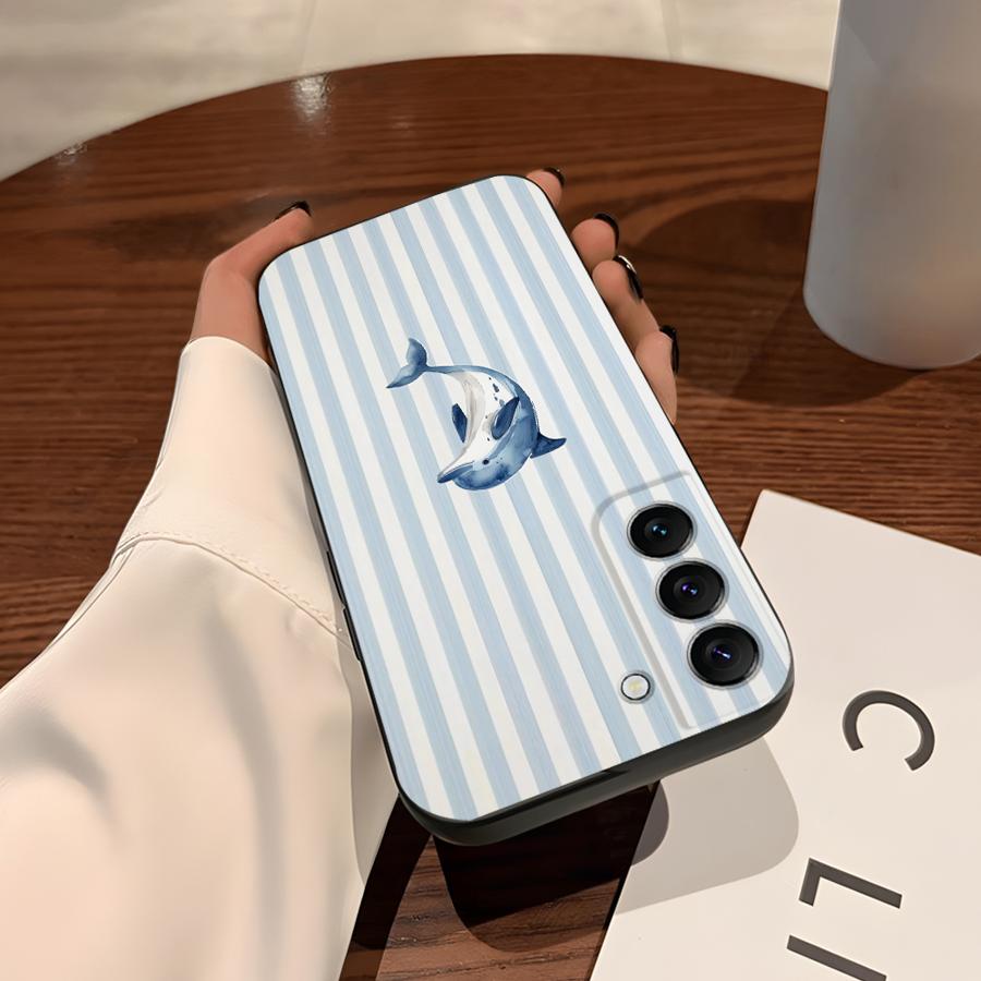 Marine Animals Soft Back Phone Cover Case for Samsung Galaxy S9 S20 S25 Ultra S25+ S24 Plus S23 FE S21 S24+ S22
