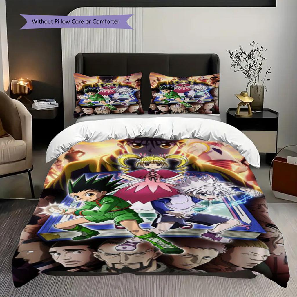 Hunter X Hunter Threepiece Set 1 Duvet Cover 2 Pillowcase Without Core Gift Soft And Comfortable Bedding Set Bedding Suitable For All Seasons