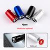 VTMI5 4Pcs Car Wheel Tire Valve Caps Accessories For KIA EV6 Stinger RIO Sorento Picanto Ceed Borrego Syros K4 K5 Pegas Cerato Optima