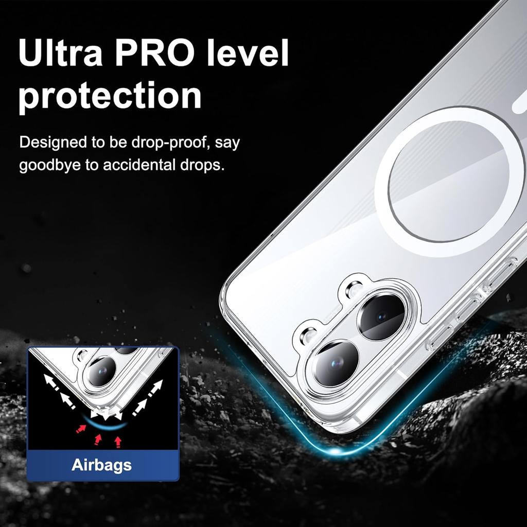 Shockproof Wireless Charging Magnetic Case For Xiaomi Poco X8 Pro Max PocoX8ProMax PocoX8Pro 5G Clear Back Cover Phone Case