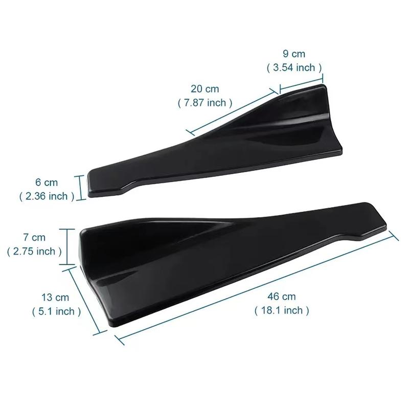1 Pair Car Rear Bumper Lip Trim Protector Auto Side Skirt Cover Car Corner Bumper Guards With Screws Universal Fit