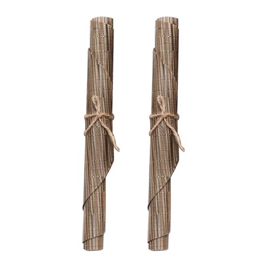 

2 шт. бамбуковый узор салфетка под приборы овальная антиожоговая термостойкая нескользящая водонепроницаемая теплоизоляционная ПВХ можно мыть в посудомоечной машине декоративная подложка для обеденного стола хаки