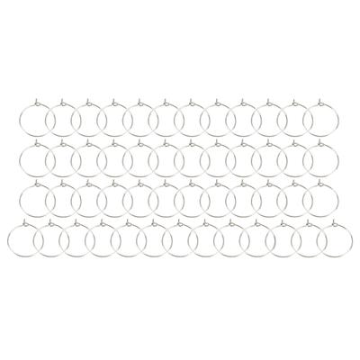 50 STUKS 20mm Bulk Oorringen Roestvrij Staal DIY Anti-Allergie Wijnglas Ringen Sieraden Maken