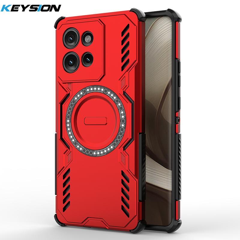 KEYSION Dutý kryt pro odvod tepla pro Motorola Edge 50 5G 50 Neo Magnetické chlazení Nárazuvzdorný kryt na telefon pro Edge 50 Fusion