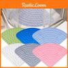 Tapis d'angle de douche en TPR pour salle de bain, grand triangle antidérapant avec ventouses, pour baignoire