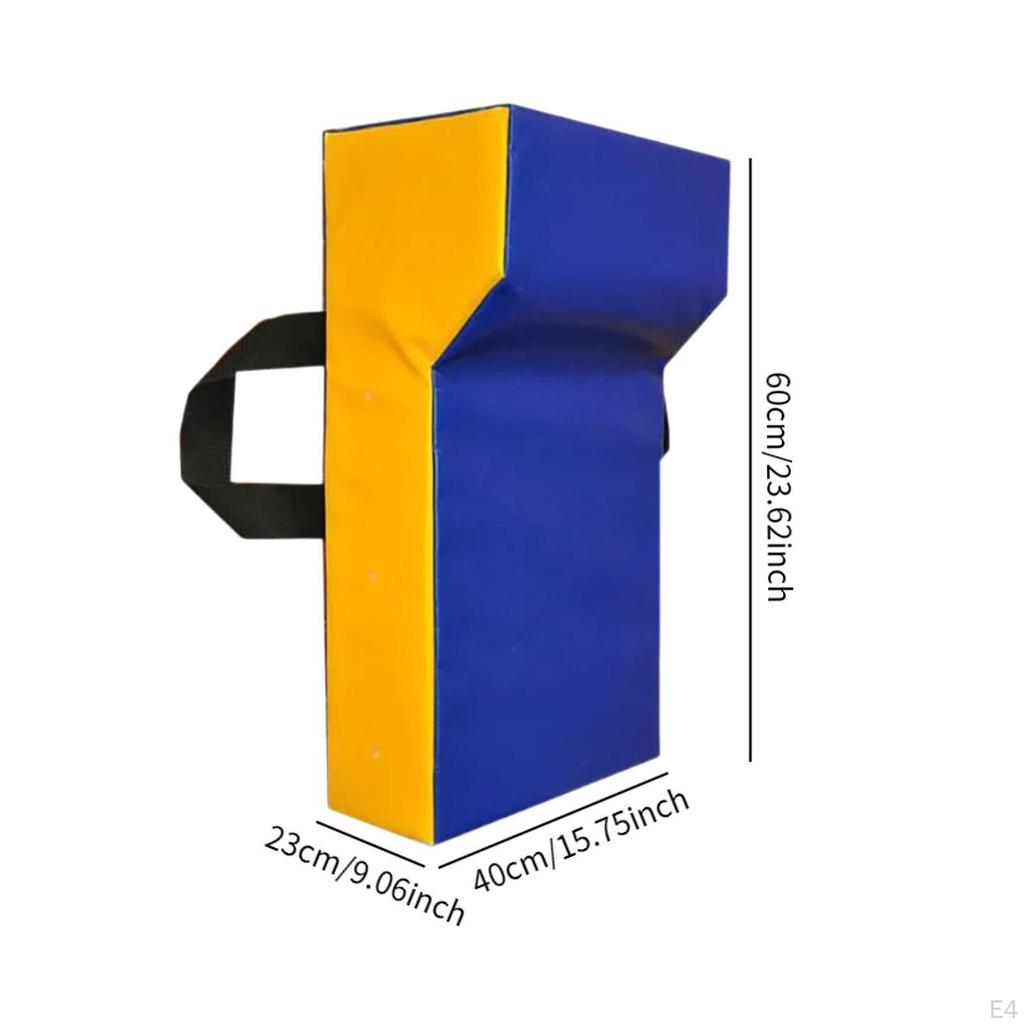 Wedged Football Tackle Shield Blocking Pad Equipment Sport Gift with Handles