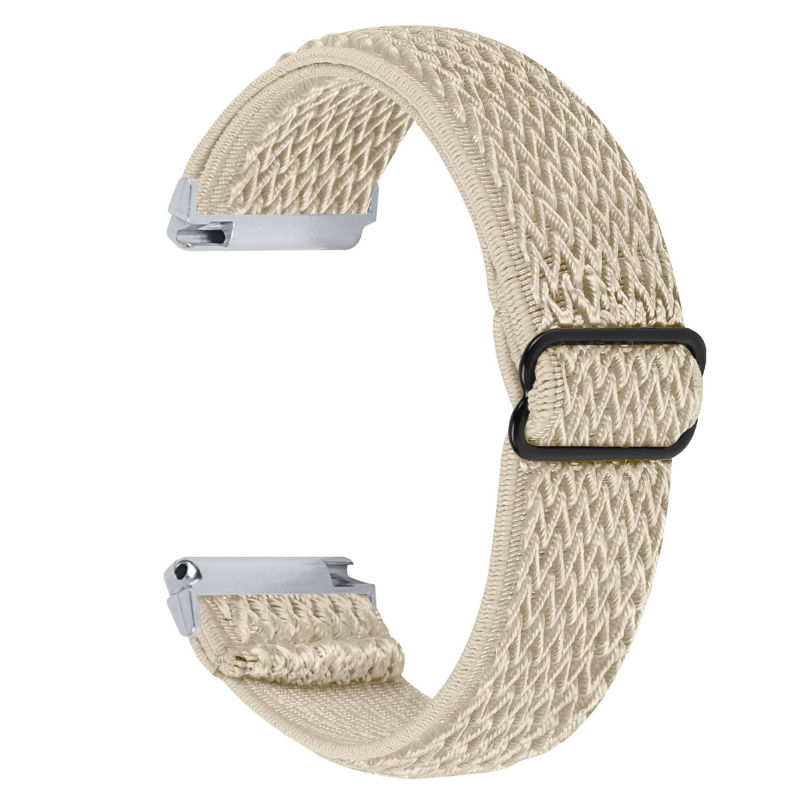 

For Garmin Vivomove Style/GarminMove Style 20mm Elastic Watch Strap Replacement Watchband Apricot
