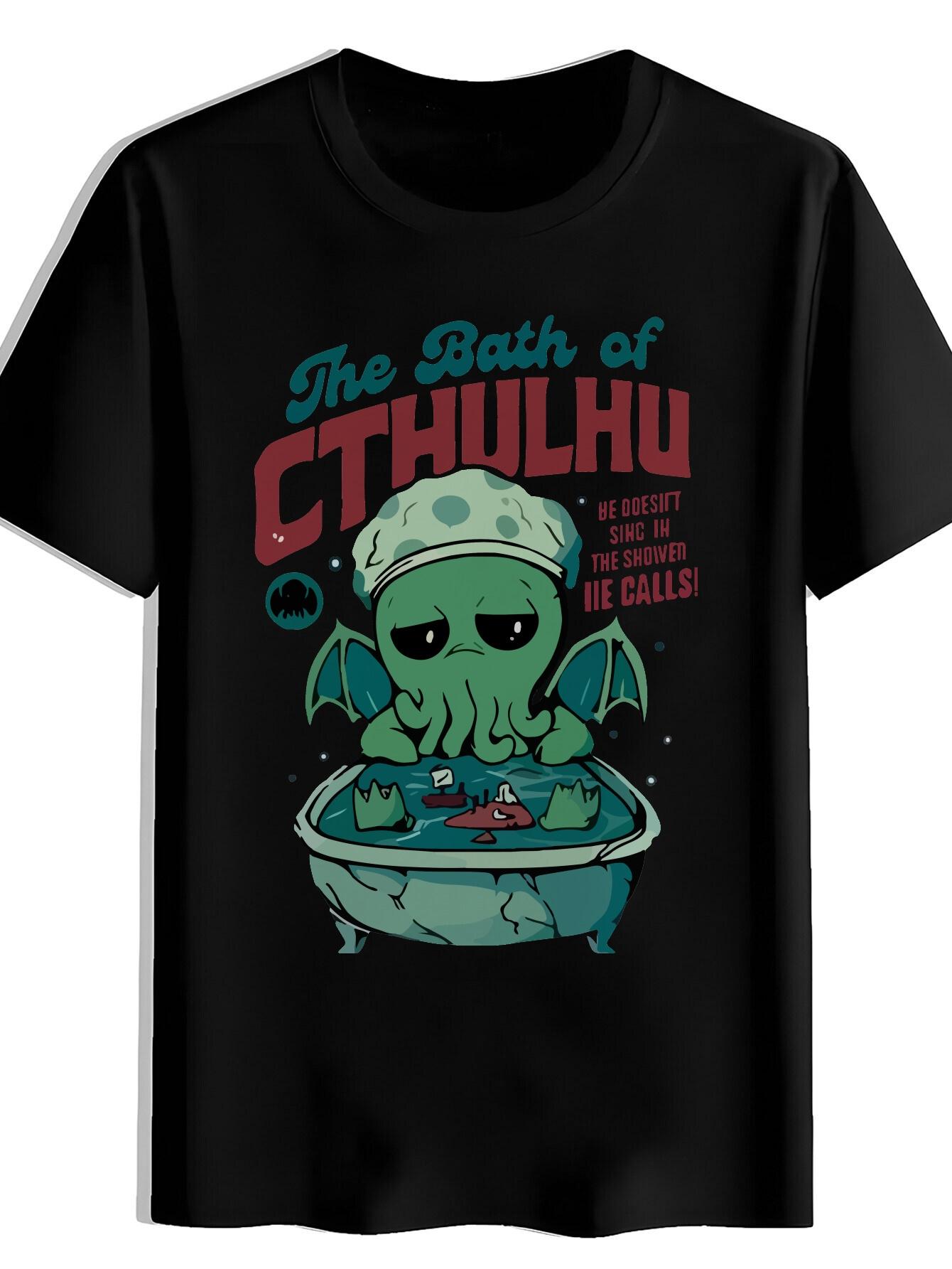 T-shirt A Trendy Short-Sleeve with a Fun Graphic Print L