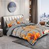 Thanksgiving Quilt Cover Three-Piece Pumpkin 3D Printed Bedding Polyester Pillow Cover Quilt Cover