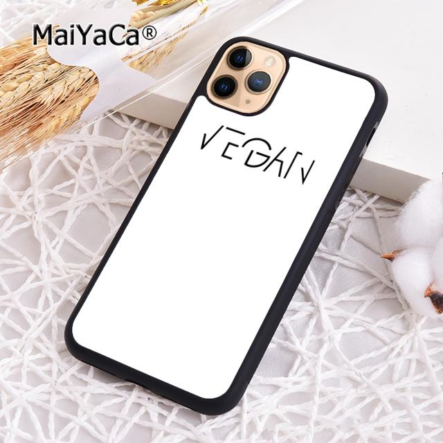 

MaiYaCa Vegan Food Vegetarians VEGGIE Quotes Phone Case For iPhone 17 Air 16 15 plus 11 12 13 14 pro max coque iPhone 11pro max