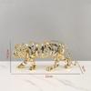 Creative Metal Crafts Artificial Animal Sculpture Golden Openwork Lion Horse Elephant Art And Crafts Ornaments Home Decoration