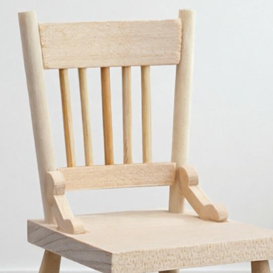 1:12 Scale Miniature Chair Wooden Mini Chair Retro Tiny Chair Furniture Model for Doll Mansion Bedroom Dining Room