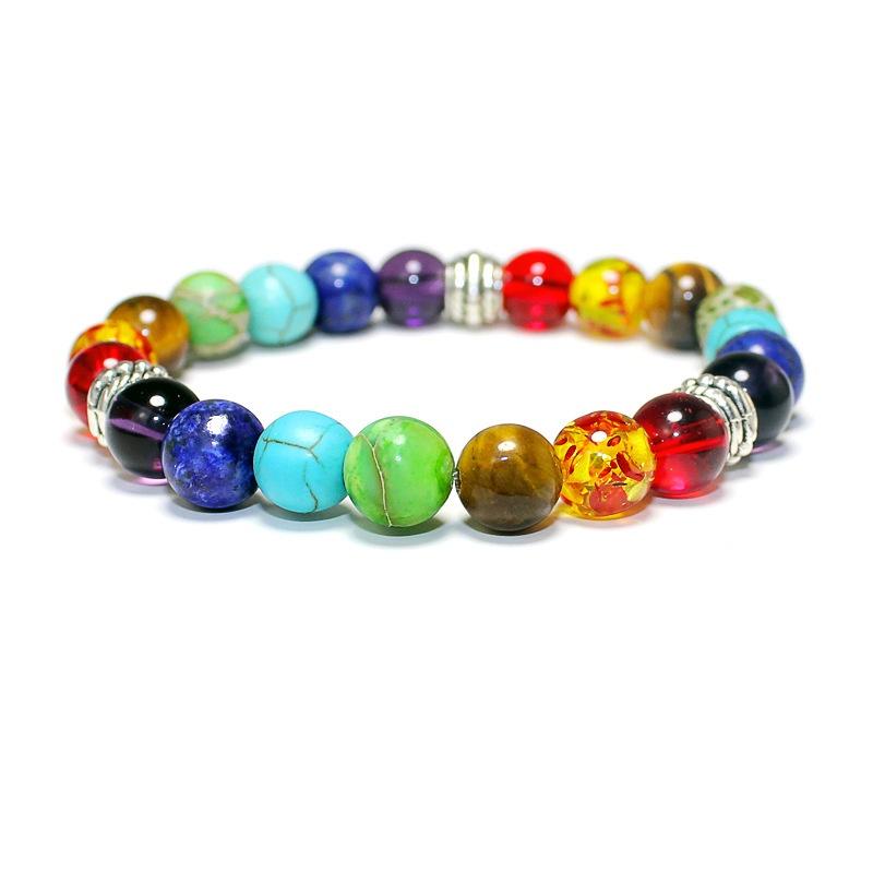 Multicolor Tourmaline Bracelet Pink Green Black Tourmaline gemstone bracelet Yoga mala