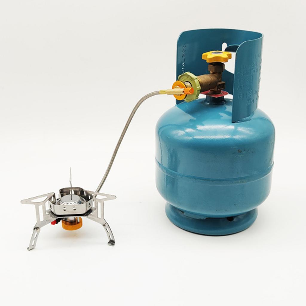 Camping Gaskocher Konverter Adapter Zinklegierung Flüssiggasflaschenanschluss Outdoor Kocher Umwandlungskopf Langlebig