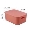 Plastic Storage Box Stackable Countertop Organizer with Lid for Makeup Skincare Products Desktop Tidiness Smooth Finish