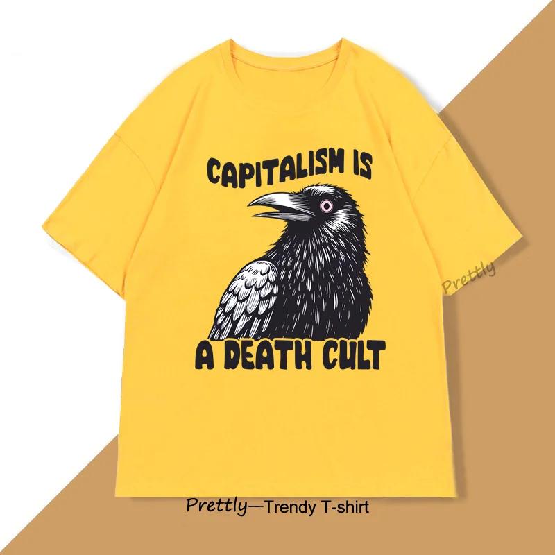 

Vintage Capitalism Is A Death Cult TShirt Women Graphic T Shirts Women Tshirt for FeUnisex Short Sleeve Tee Women Clothing 4XL
